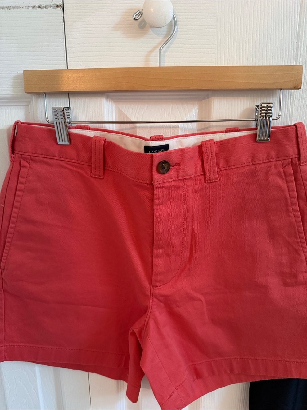 J. Crew Men’s Coral-Red Flat Front Chino Shorts